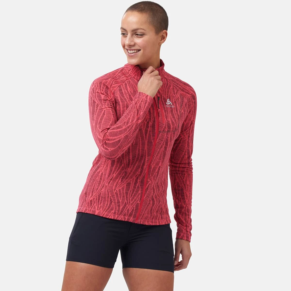 ODLO FLI LIGHT PRINT MIDLAYER FZ W PARADISE PINK 22 – Image 3