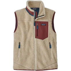 PATAGONIA M'S CLASSIC RETRO-X VEST DARK NATURAL W/SEQUOIA RED 23