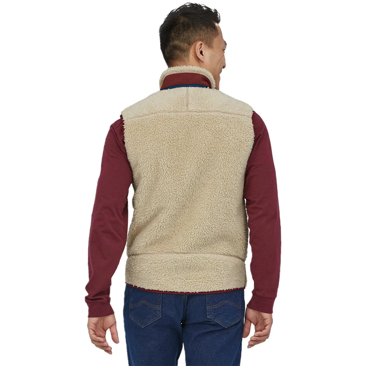 PATAGONIA M'S CLASSIC RETRO-X VEST DARK NATURAL W/SEQUOIA RED 23 – Image 3