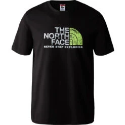 THE NORTH FACE M S/S RUST 2 TEE TNF BLACK/LED YELLOW 23