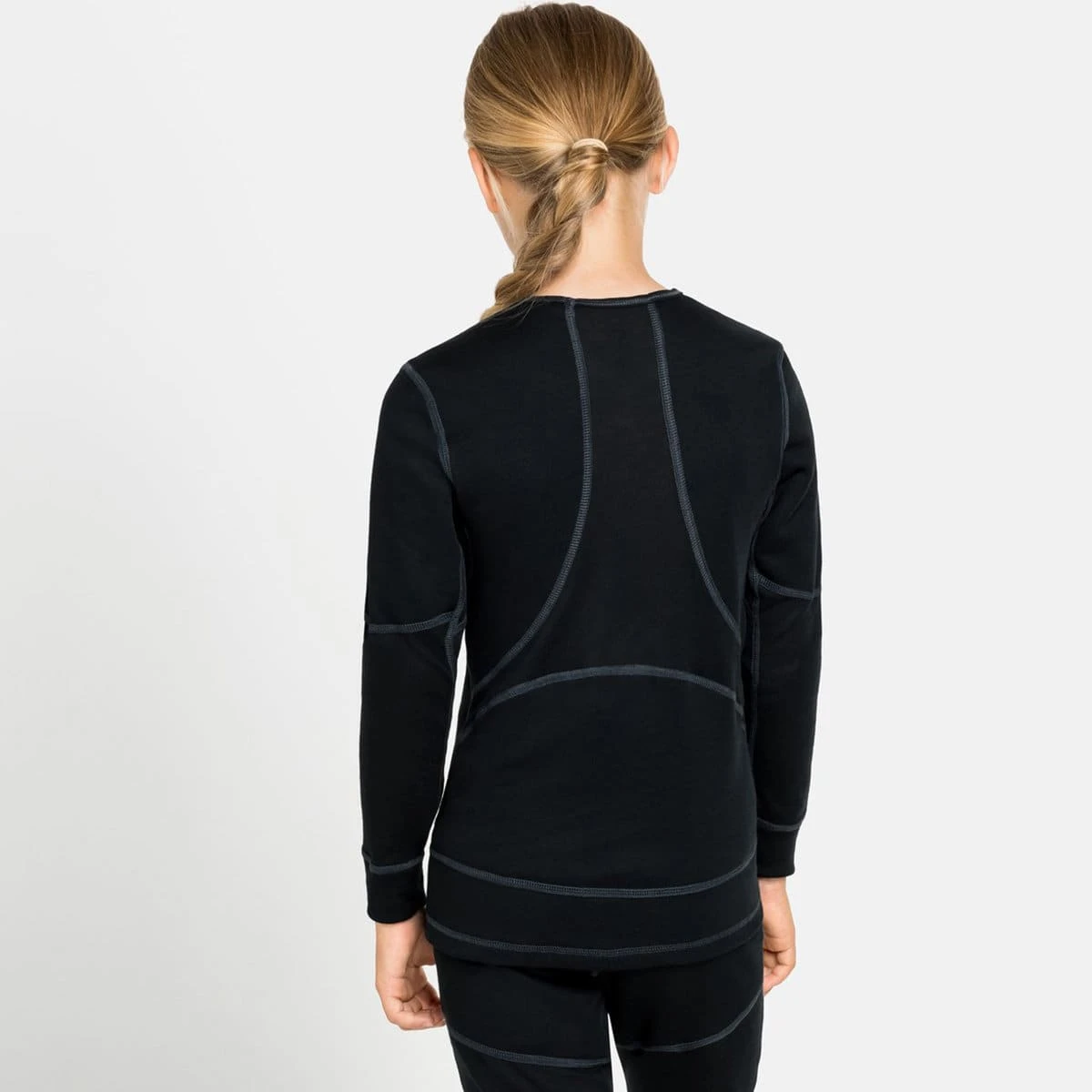 ODLO T-SHIRT ML ACTIVE X-WARM JR BLACK 23 – Image 4